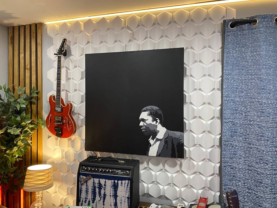 Amazon.com: STICKGOO Hexagon 3D Wall Panels for Interior Wall Decor, White Wall Panels Peel and Stick, PVC Paintable Wall Decor to Prevent Breakage-Pack of 12 Tiles 25.5 Sq Ft : Tools &