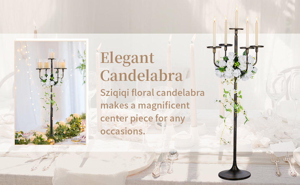 Sziqiqi Black Floor Candelabra Centerpiece 5-arm 48inch Tall Candle Holders f... | eBay