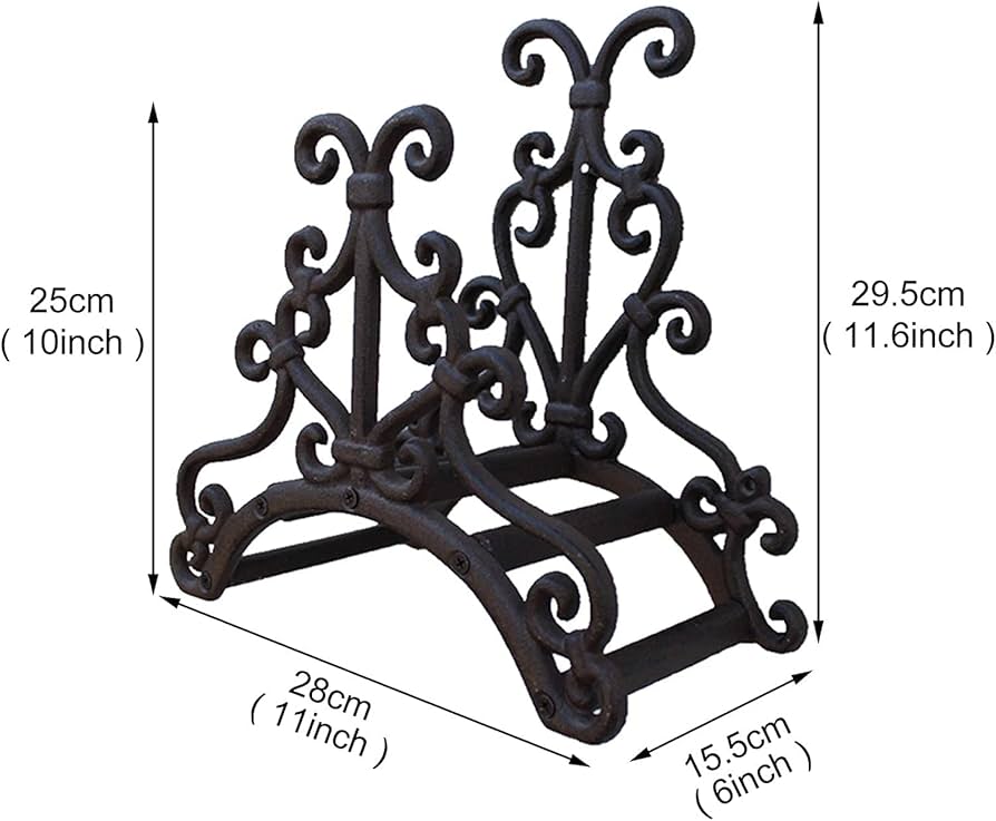 Amazon.com : Katzowen Garden Hose Holder Cast Iron Heavy Duty Wall Mounted,  Heavy Duty Cast Iron Water Hose Storage Holder, Indoor Outdoor Wall Decor :  Patio, Lawn & Garden