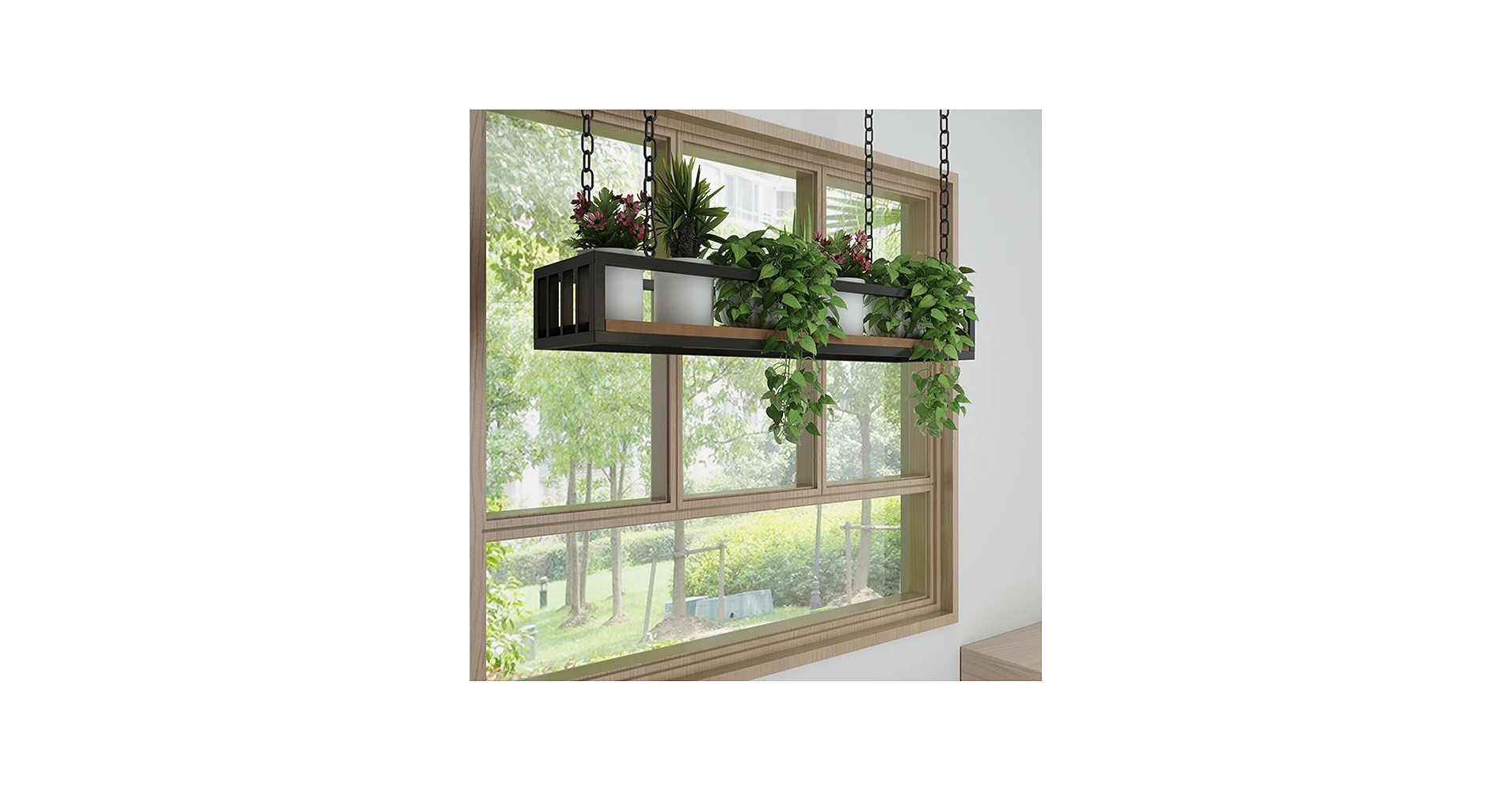 Amazon.com: SOBS Ceiling Mounted Hanging Basket, Rustic Industrial  Rectangle Wrought Iron Floating Shelves Flower Pot Stand Plant Shelf  Kitchen Bar Ceiling Decorative Display Rack, Black (Color : 180x25x15cm) :  Home & Kitchen