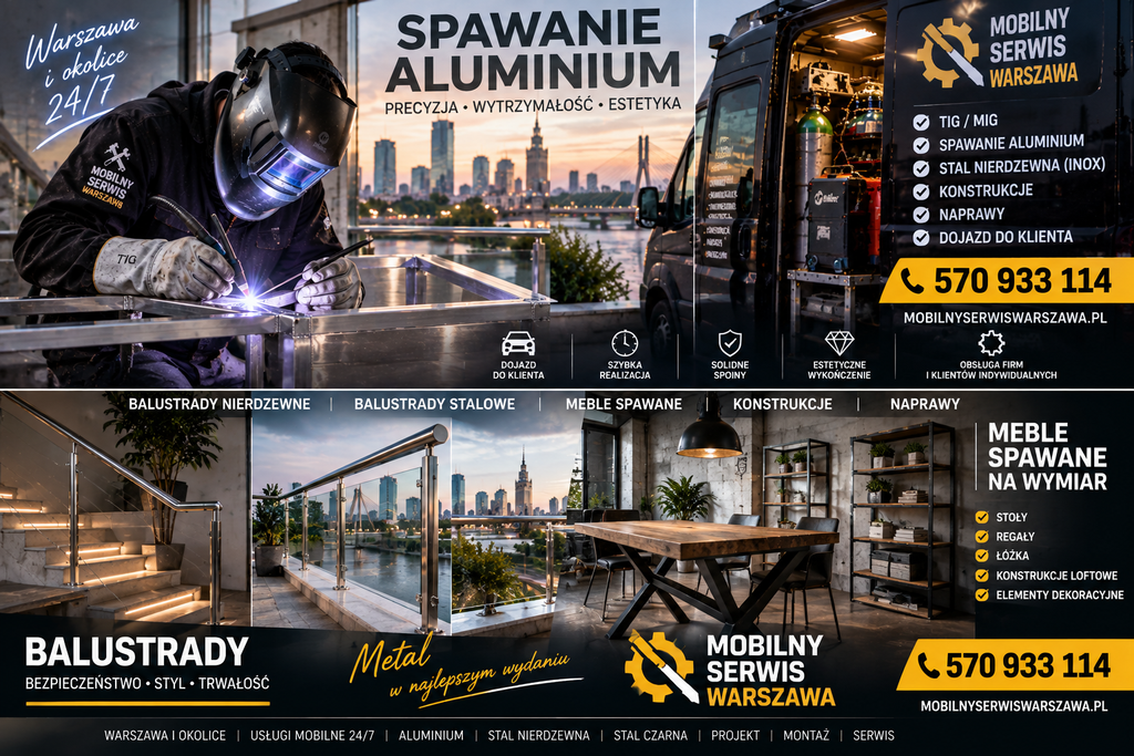 Spawanie aluminium, balustrady, balustrady nierdzewne, balustrady stalowe, meble spawane