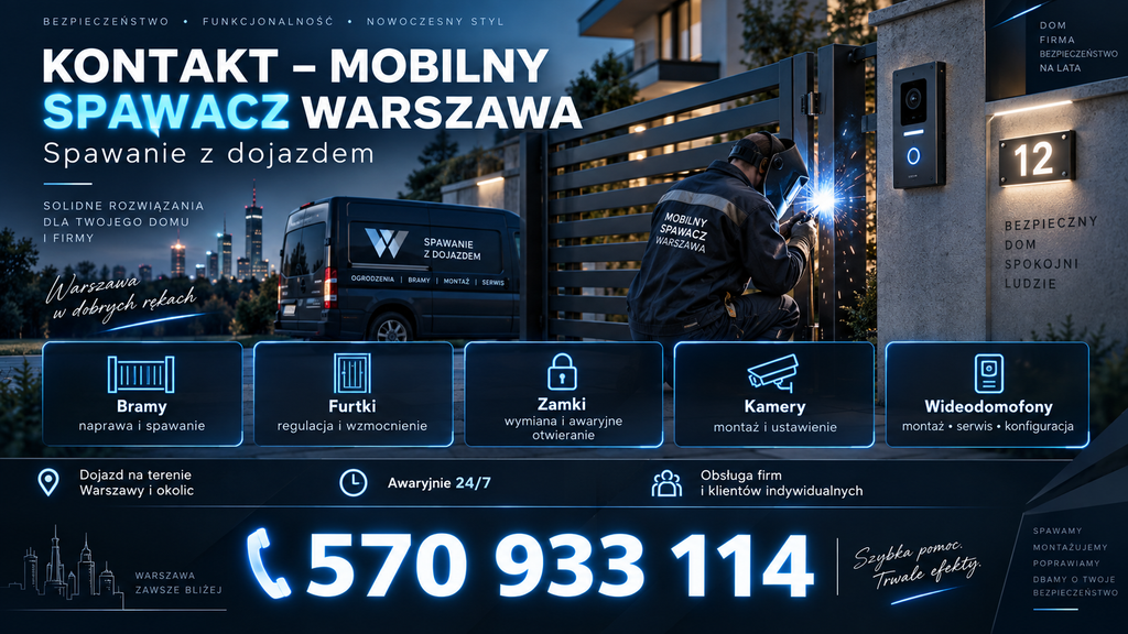 Mobilne pogotowie spawalnicze z dojazdem Warszawa, Jesteśmy dostępni w stolicy naszego kraju, zamów naszego pracownika do siebie.