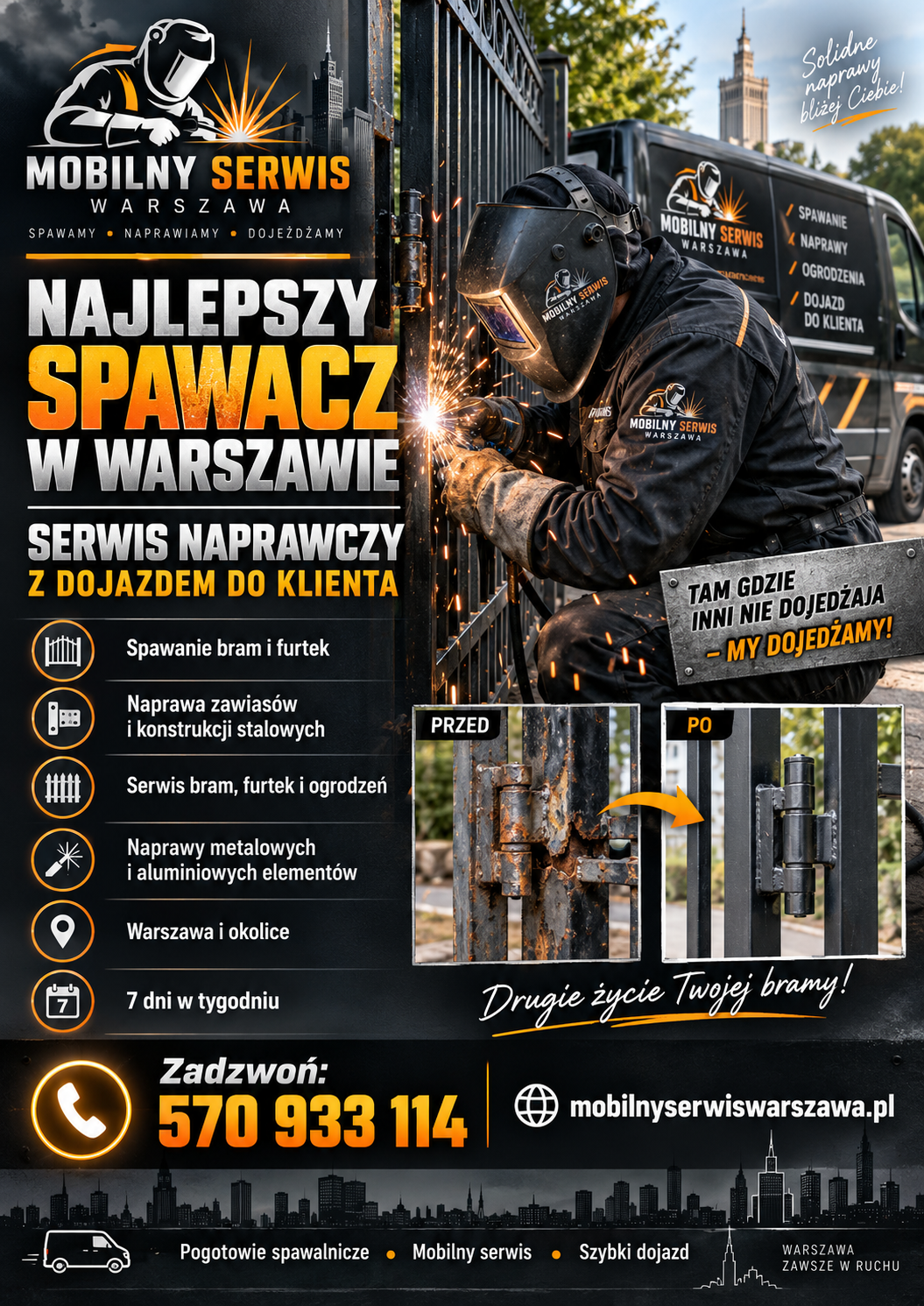 Najlepszy spawacz w Warszawie oraz Serwis Naprawczy