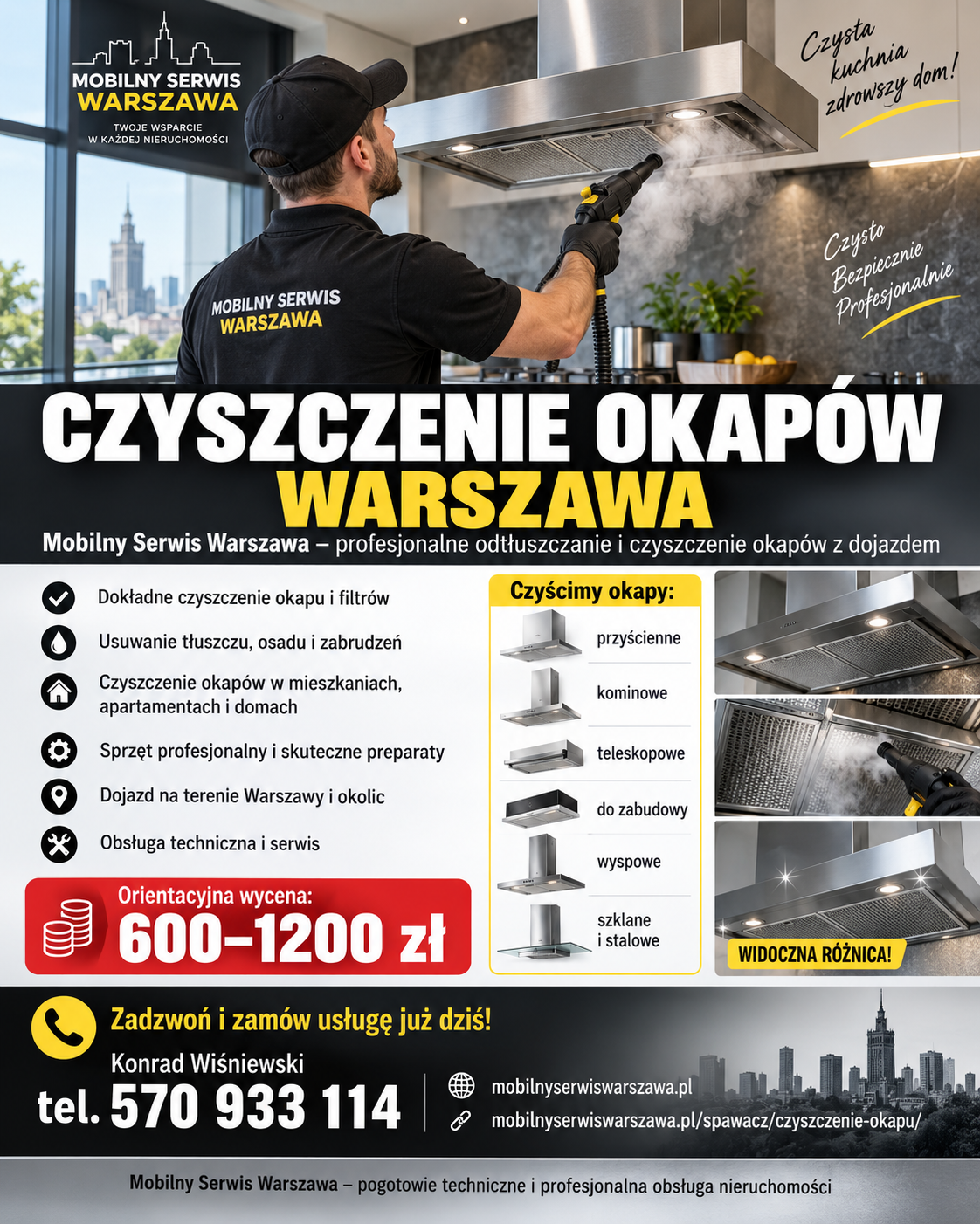 Czyszczenie Okapu Warszawa