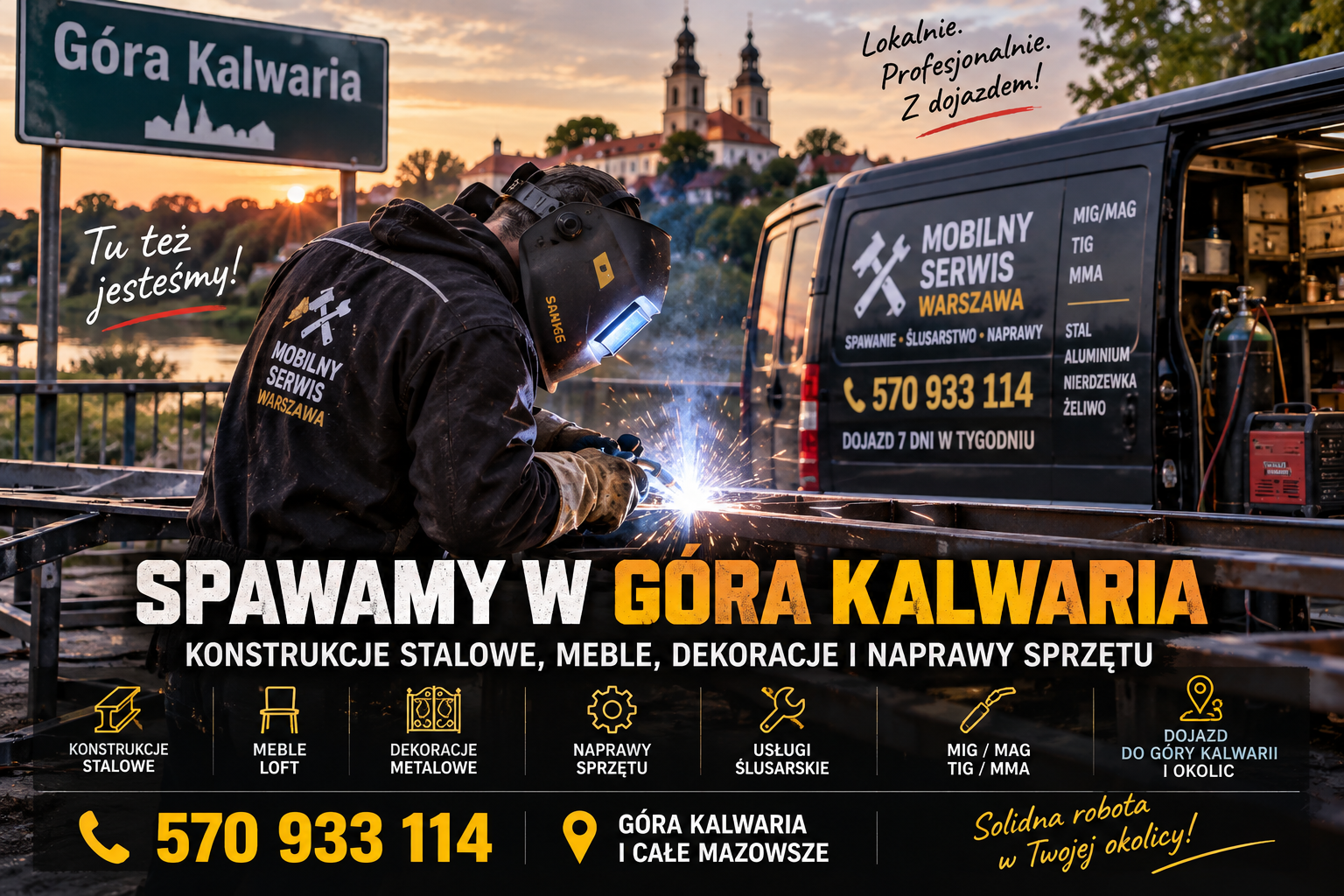 Spawamy w Góra Kalwaria – konstrukcje stalowe, meble, dekoracje i naprawy sprzętu 🔩🛠️