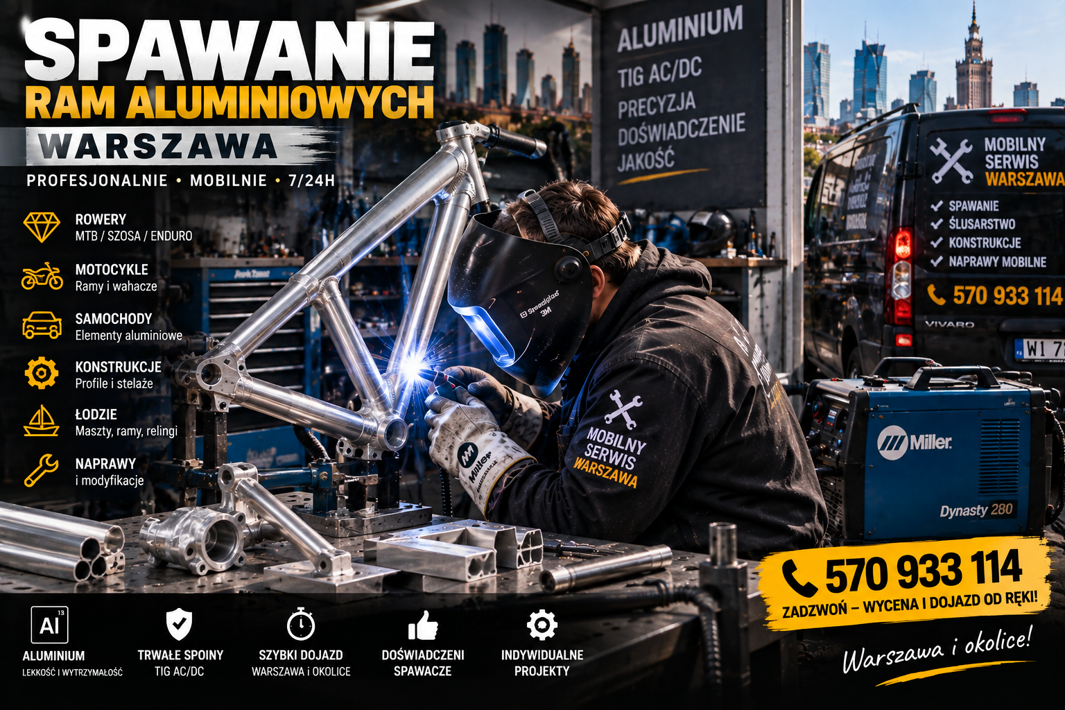Spawanie ram aluminiowych warszawa