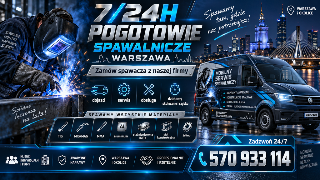 Cena spawania warszawa - Cennik usług spawalniczych Warszawa usługi z dojazdem | TIG, MIG/MAG, MMA - zobacz naszą firmę.