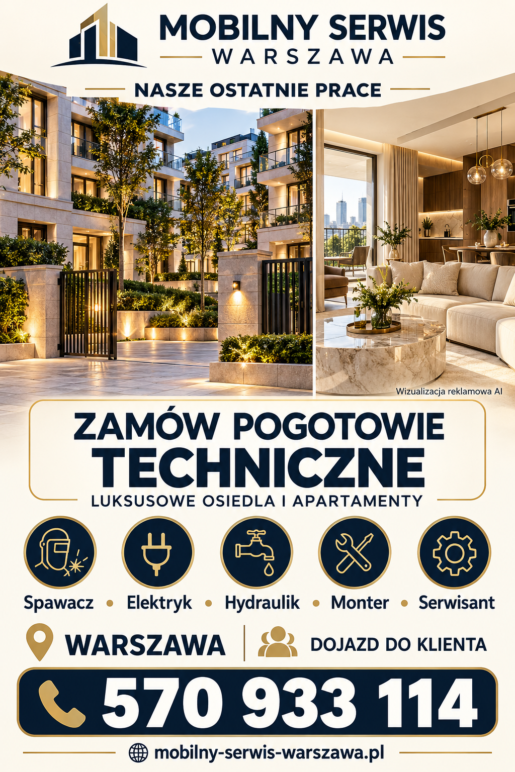 Mobilny Serwis z Warszawy, Elektryk, Ślusarz, Serwisant.
