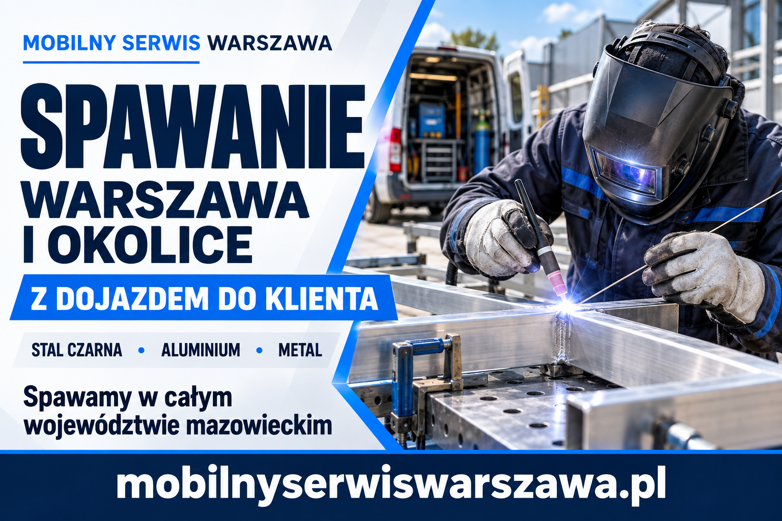 Spawanie Warszawa i okolice z dojazdem do klienta, Stal Czarna, Aluminium, Metal, spawamy w całym Woj.Mazowieckim.